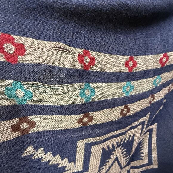 Urban CoCo Shawl Poncho Wrap Cape Reversible Fringe Tassel Aztec Western - Picture 10 of 13